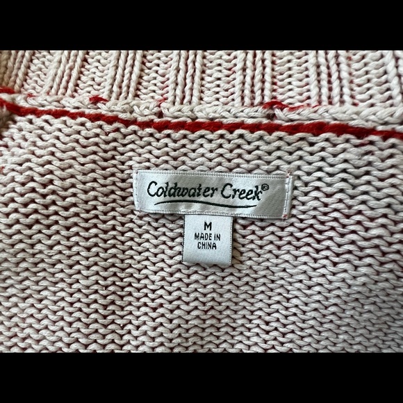 Cold water Creek Floral Zip Up Sweater - Picture 6 of 6
